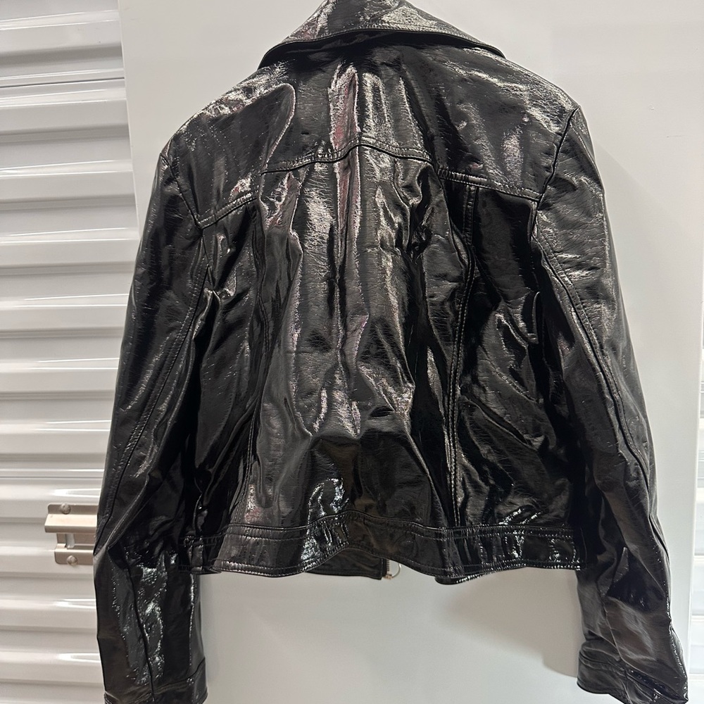 BAR III XXL BLACK Patent Leather Jacket